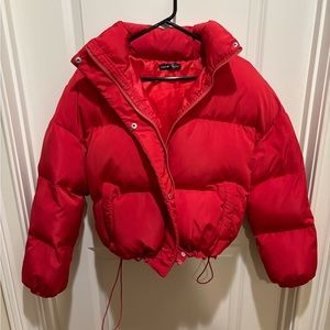 Shein Drop Shoulder Cropped Puffer